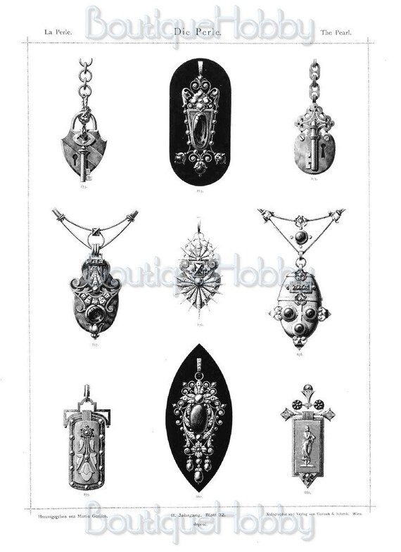 Victorian Antique Jewelry Design,jewellery Pattern Book - Etsy