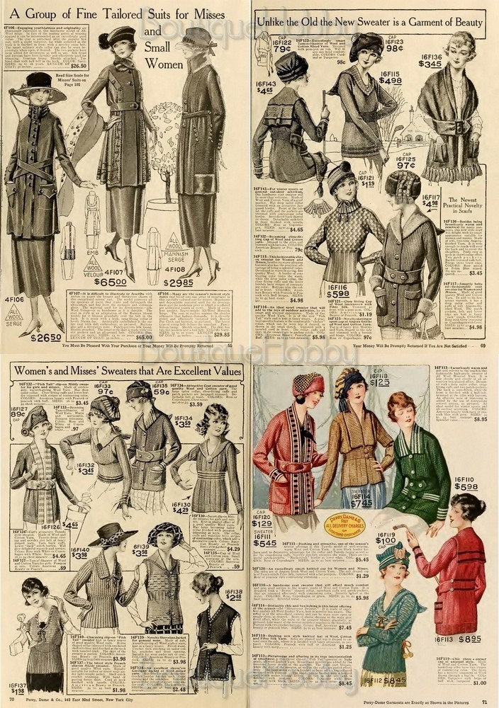 Vintage Fashion Catalog Art Deco Clothes,dress,hats,shoes