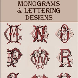 Vintage Monogramme,Schriftzug,Alphabet,Heraldische Designs PDF Instant Download