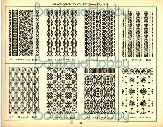 1300 Decorative Pattern Stencil Designs,art Nouveau Scrapbook Stencil 