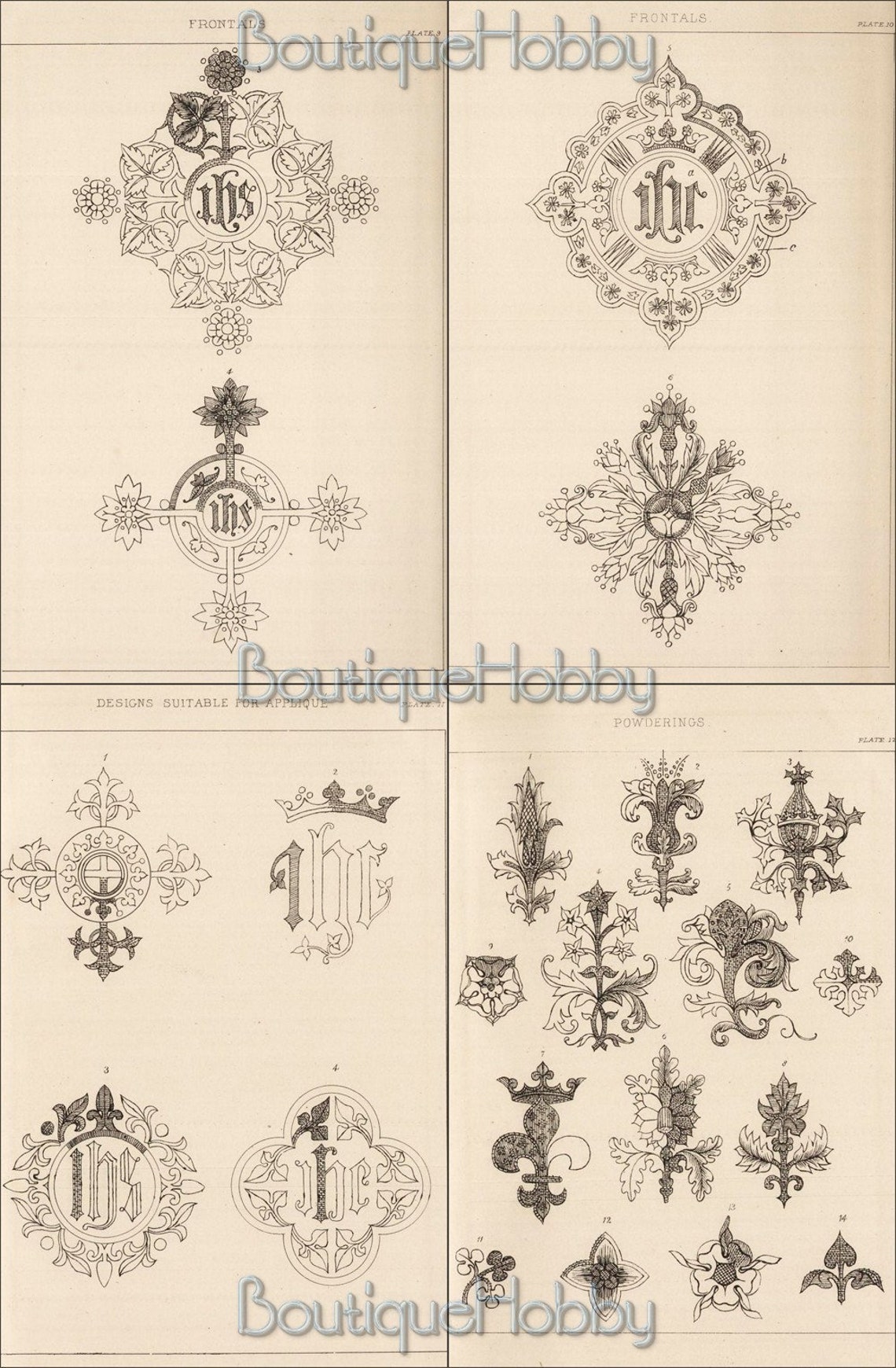 Antique Hand Church Religious Embroidery,vintage Needlework,embroidery ...