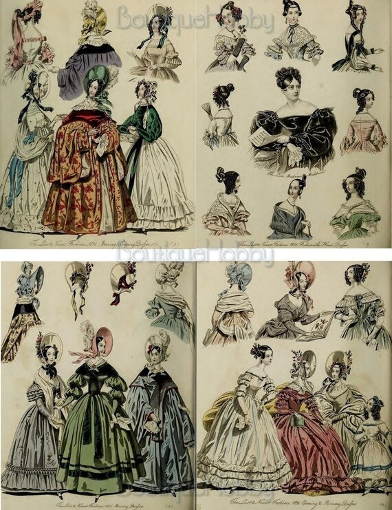 Catalogo de moda victoriana vintage diseno de vestidos antiguos libro raro MUNDO DE LA MODA 1836 Etsy Mexico