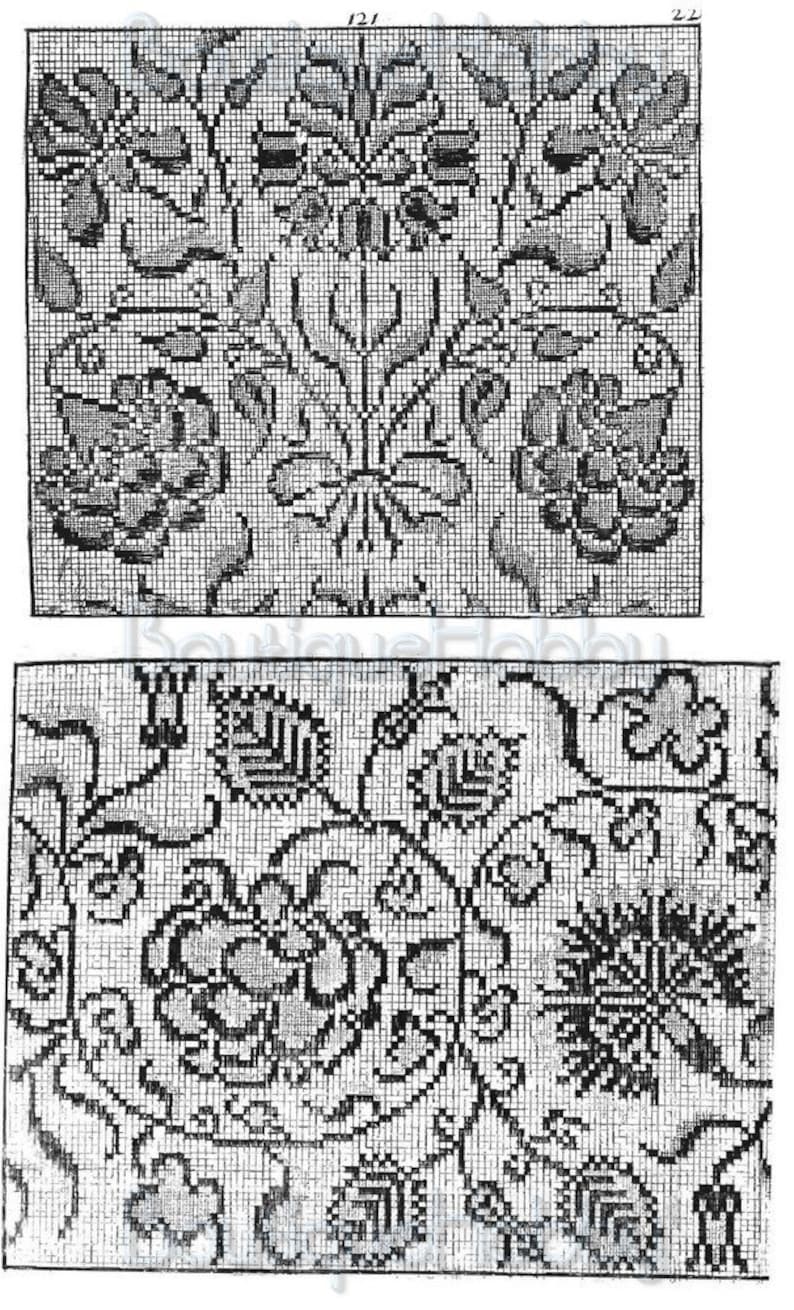 German vintage Cross stitch patterns book-3,antique digital embroidery