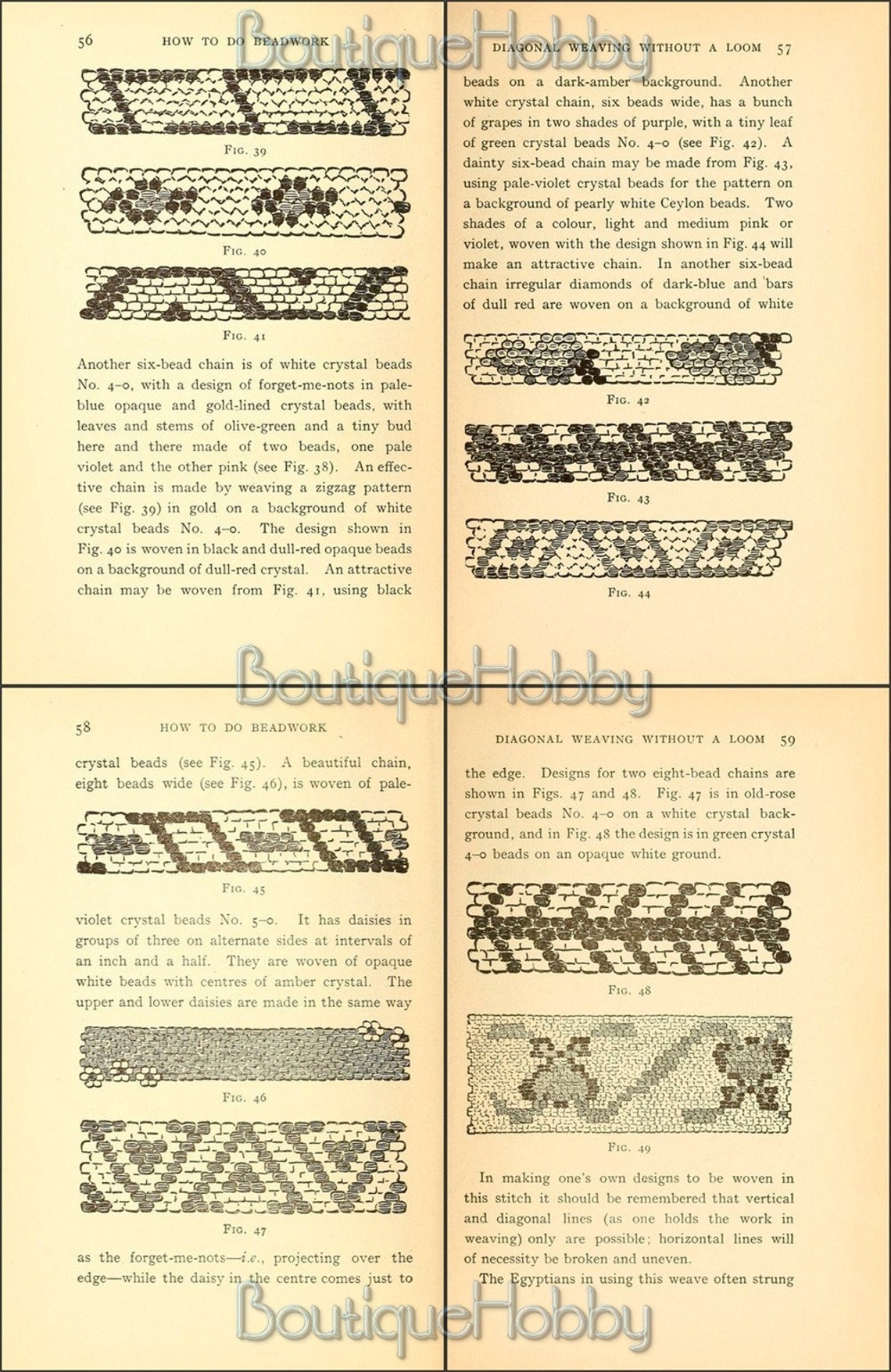 How to Do Beadwork Patternsbead Illustrated Tutorial Etsy
