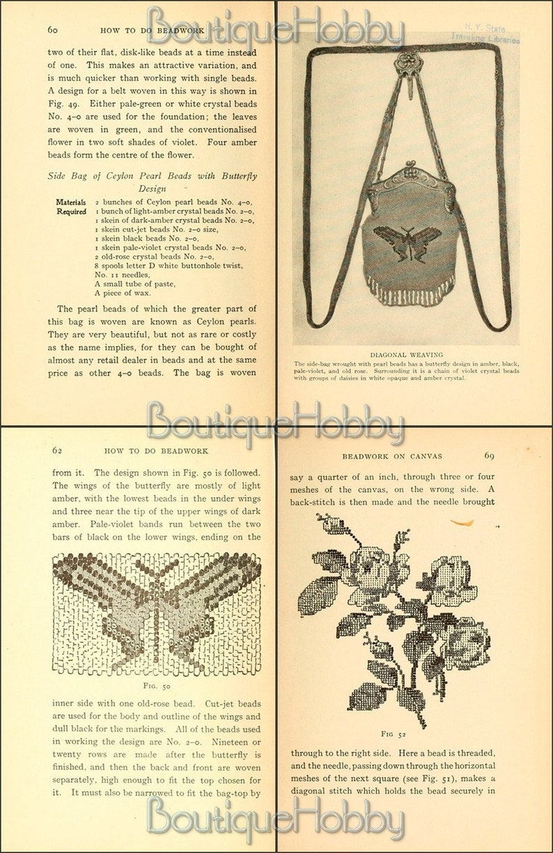 How to Do Beadwork Patternsbead Illustrated Tutorial Etsy
