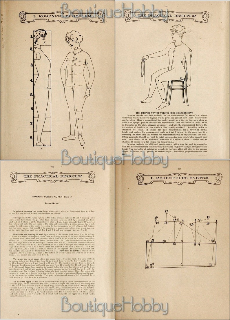 Patrón de costura de ropa interior de lencería vintage victoriana, camisones de corsé, 59 diseños de patrones imagen 2