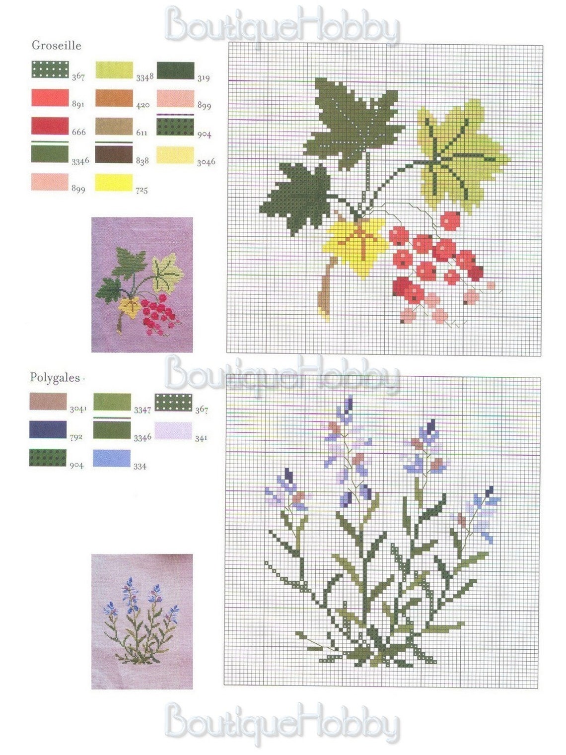 Cross stitch pattern Herbs plants book patterns PDF cross Etsy