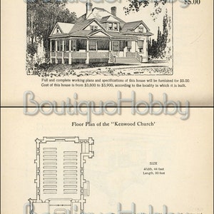 150 Victorian house diy plans,American homes perspective views and floor plans image 6