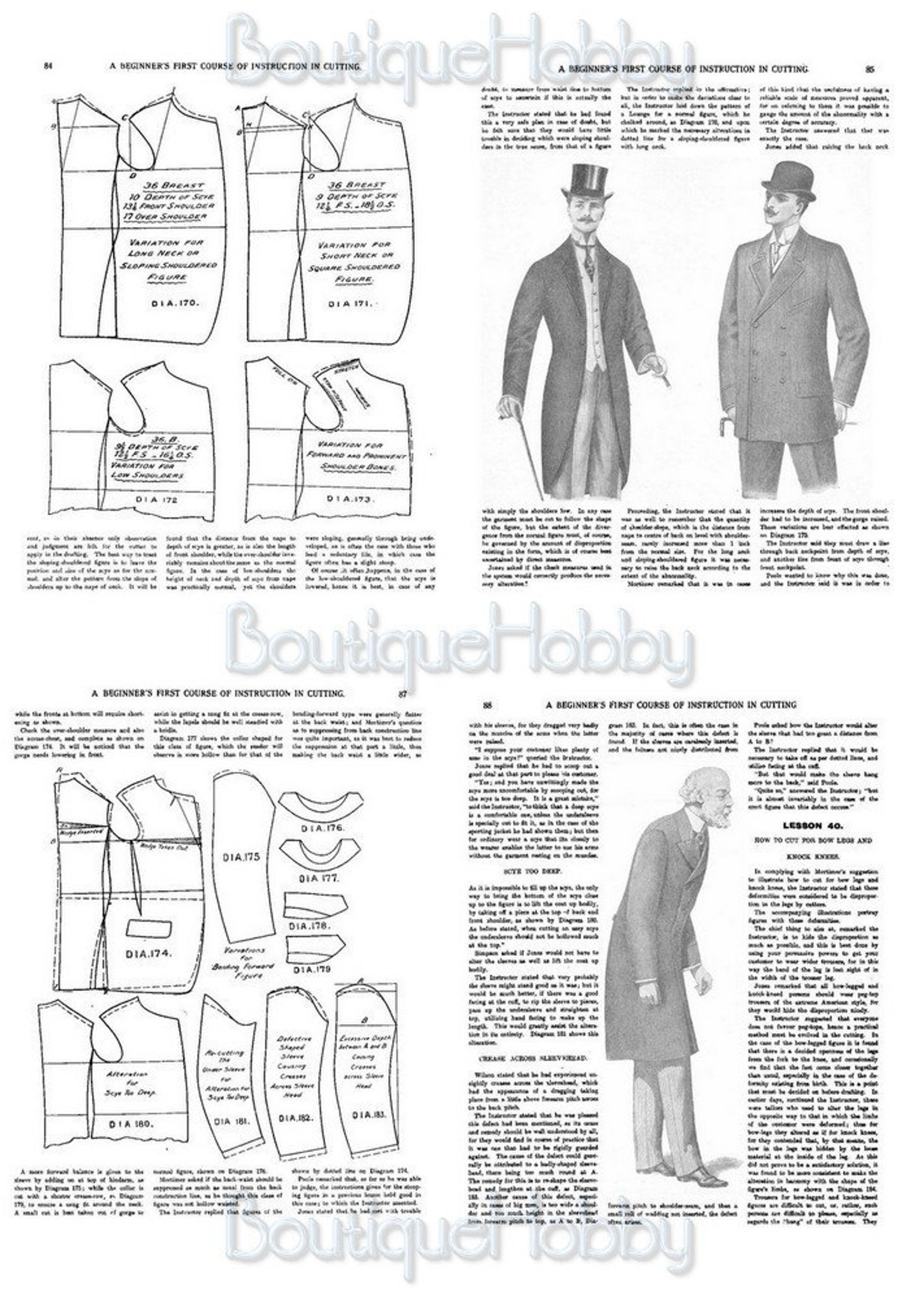 Vintage Men's Sewing Patterntailoredgarment Etsy