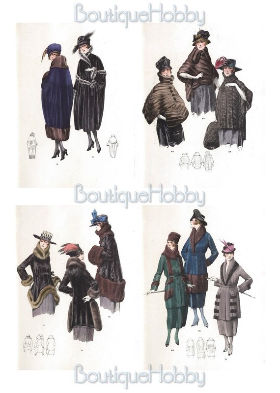 Ropa vintage mujer art deco catalogo de moda 1920 diseno de vestimenta Etsy Espana