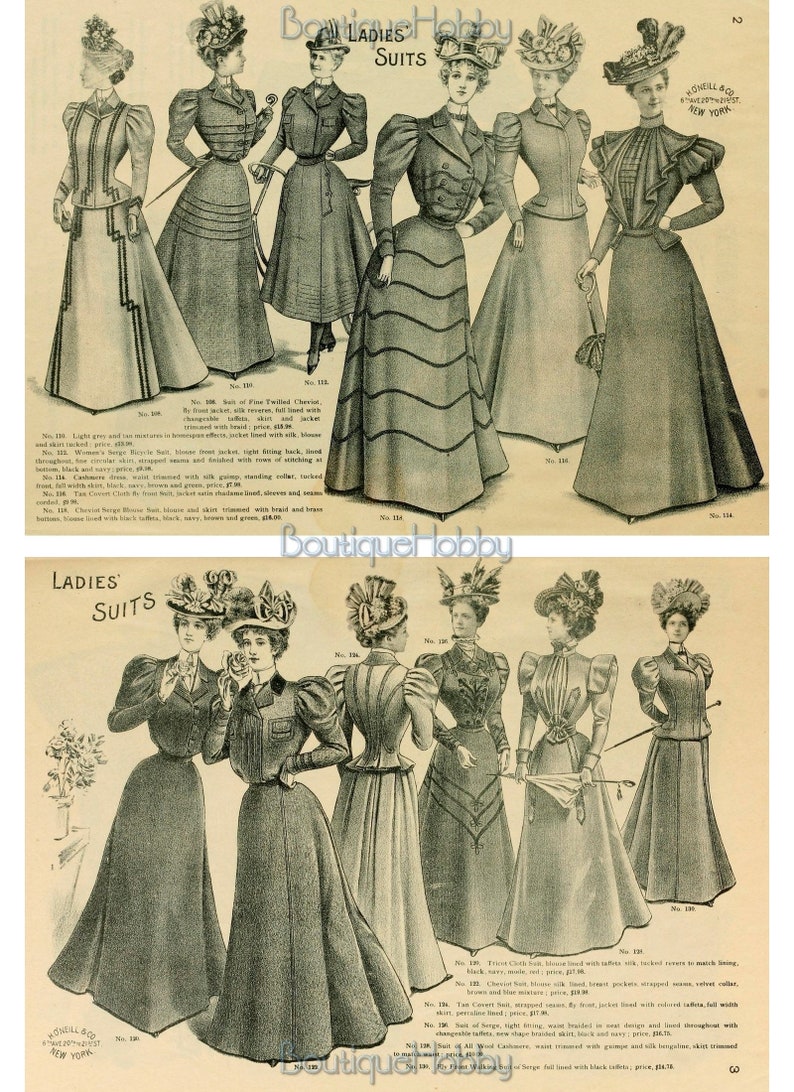Vintage Catalogvictorian Fashion Book1898 New York Fashion Etsy