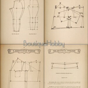 Patrón de costura de ropa interior de lencería vintage victoriana, camisones de corsé, 59 diseños de patrones imagen 6