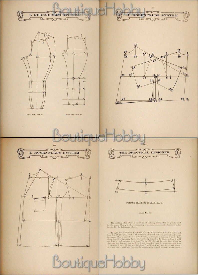 Patrón de costura de ropa interior de lencería vintage victoriana, camisones de corsé, 59 diseños de patrones imagen 6