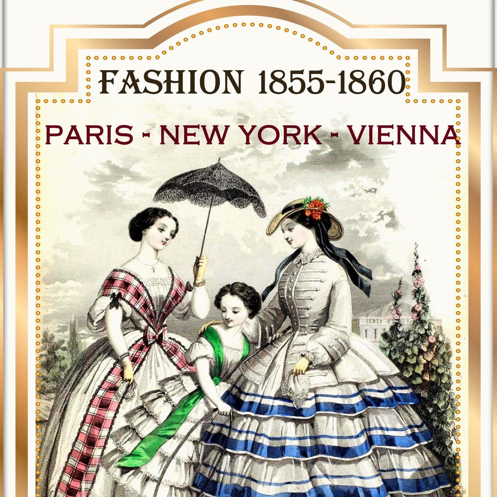 Vintage Victorian Fashion Catalog Dress Designs,antique Rare