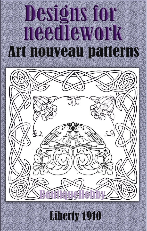 Art Nouveau Vintage Designs Embroidery Patternsneedlework Etsy UK