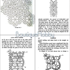 How To Make Bobbin Lace, hand made pillow lace,lace earrings,needlework book image 6