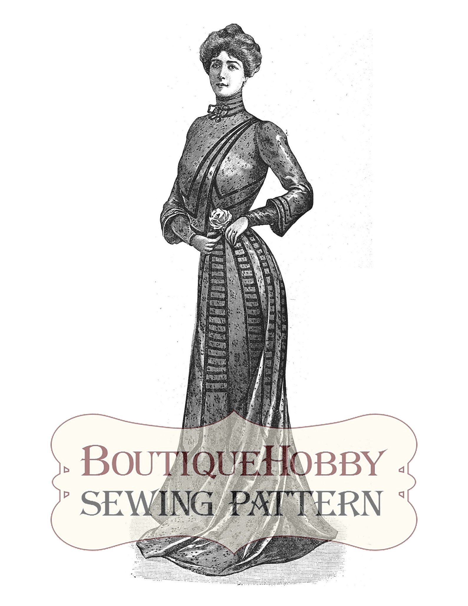 German Sewing Patternsedwardian Dresspdf Sewing Patterns Etsy