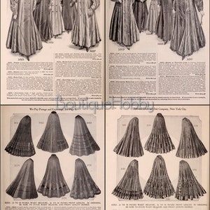 May include: A vintage catalog page featuring women's coats and skirts. The coats are long and have a variety of styles, including double-breasted and single-breasted. The skirts are full and have pleats. The catalog page includes product numbers and prices.