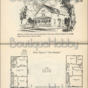 150 Victorian house diy plans,American homes perspective views and floor plans image 9