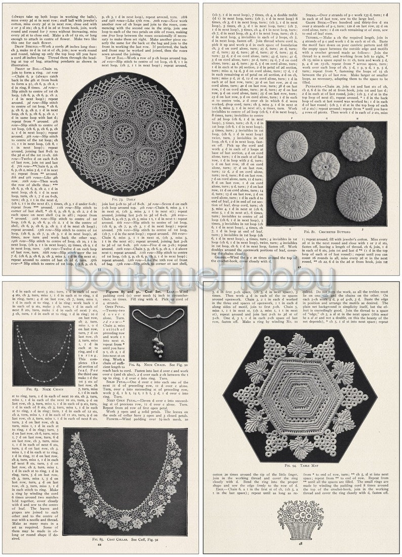 Vintage irländskt virkmönster för spetsar: Priscilla bok nr 2 (PDF-nedladdning) bild 3
