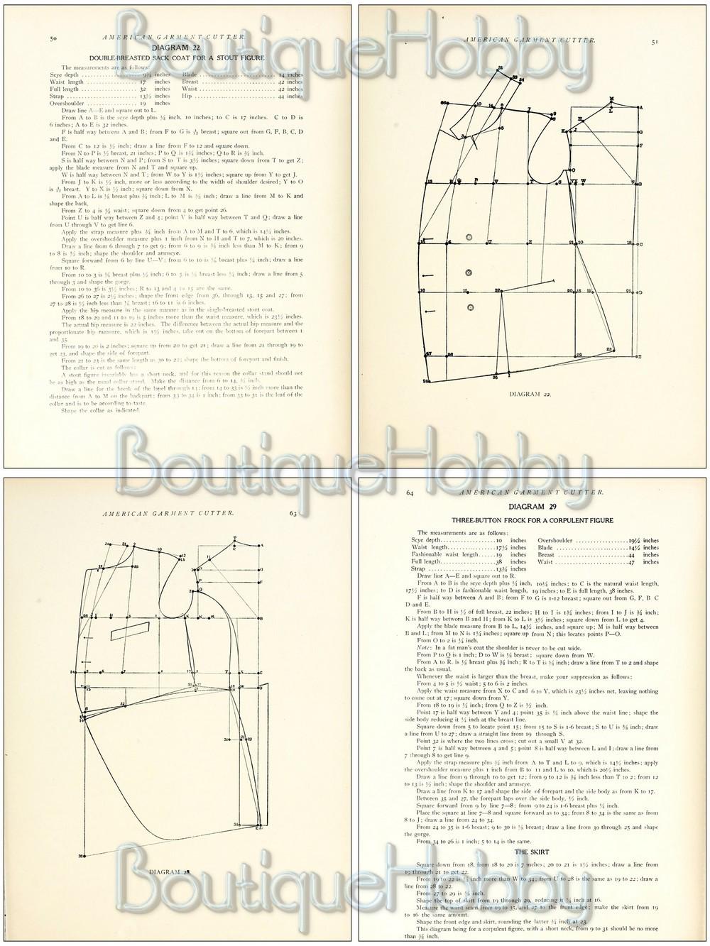 Garment Pattern Book Pdf Mens Clothes Sewing Patterns Vintage Book American Garment Cutter-2 - Etsy