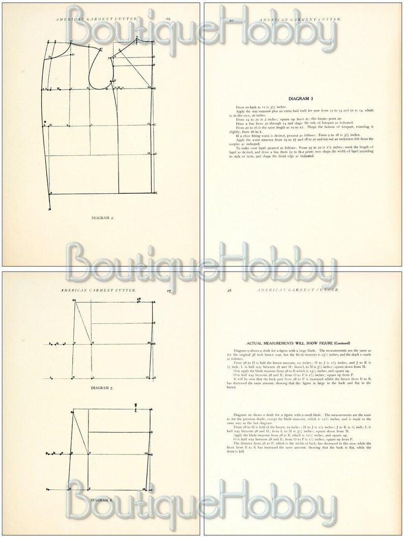 Garment Pattern Book Pdf Mens Clothes Sewing Patterns Vintage Book American Garment Cutter-2 - Etsy