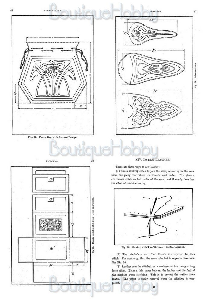 How to Make Leather Bagdesignspatterntutorialcrafting Book Etsy