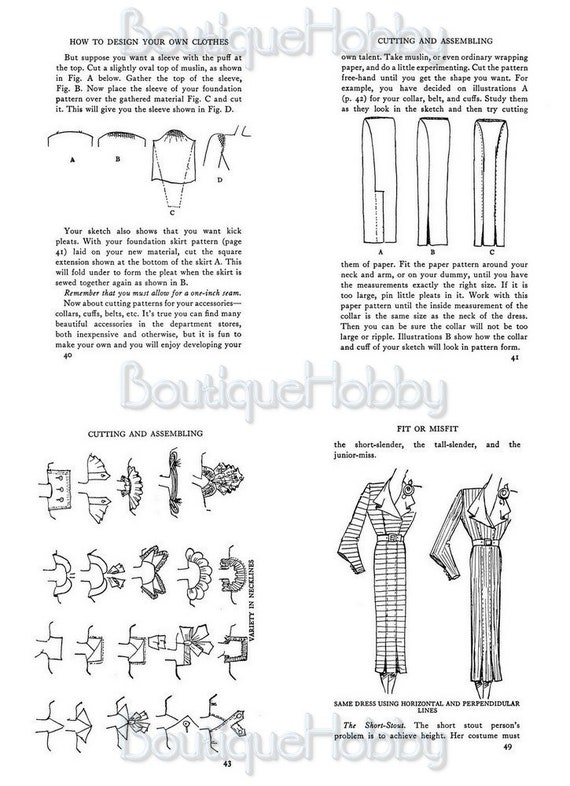 How to Made Design Your Own, Clothes Design Pdf Ebook,rare Books 