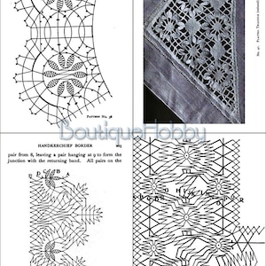 How To Make Bobbin Lace, hand made pillow lace,lace earrings,needlework book image 10