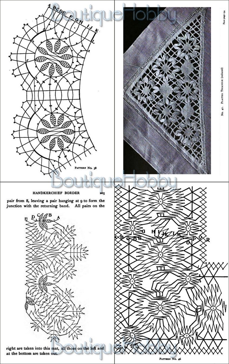 How To Make Bobbin Lace, hand made pillow lace,lace earrings,needlework book image 10