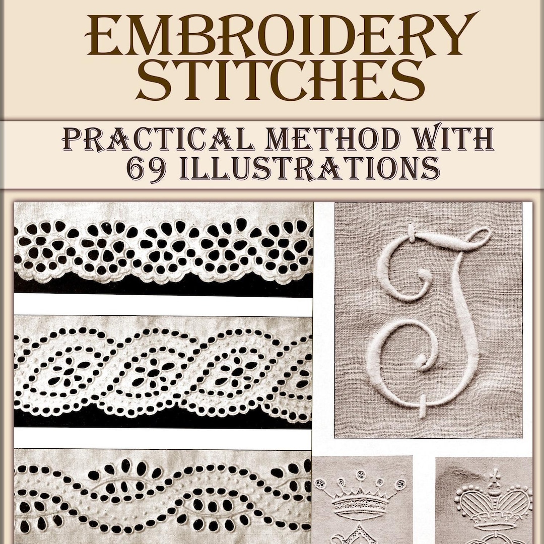 Embroidery Stitches Book: Beginner's Guide With Illustrations (PDF) - Etsy