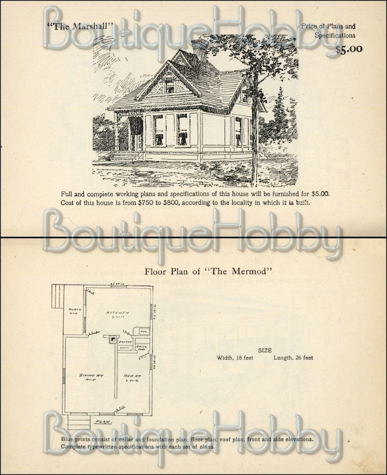 150 Victorian house diy plans,American homes perspective views and floor plans image 8