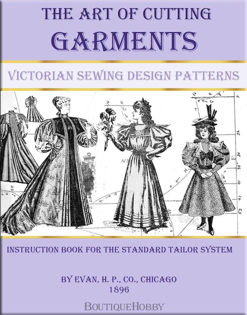 Victorian dress sewing pattern book,retro historical costume patterns image 1