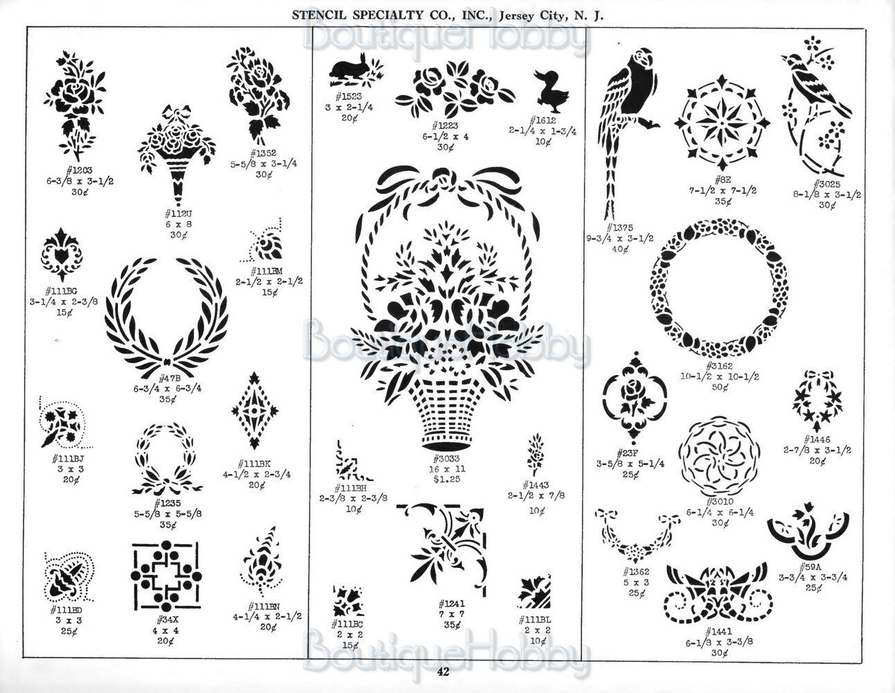 1300 Decorative pattern stencil designsArt Nouveau scrapbook Etsy