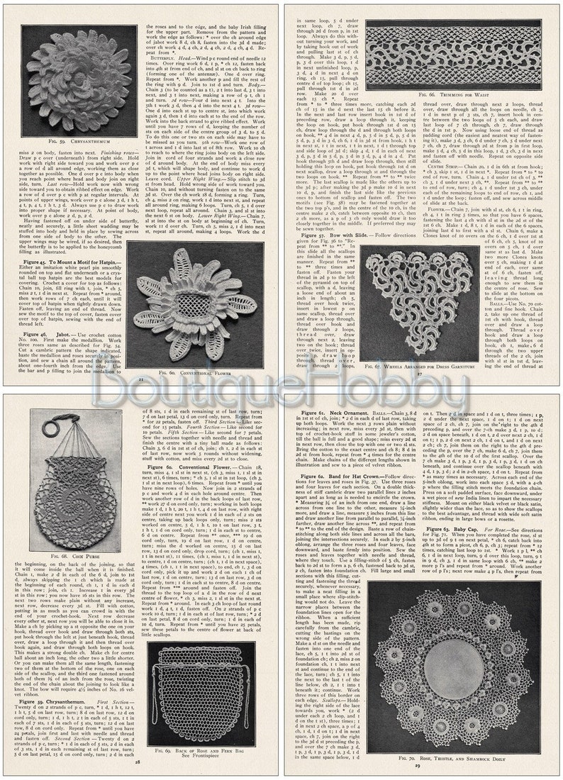 Vintage irländskt virkmönster för spetsar: Priscilla bok nr 2 (PDF-nedladdning) bild 5