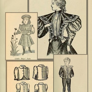 Victorian dress sewing pattern book,retro historical costume patterns image 8