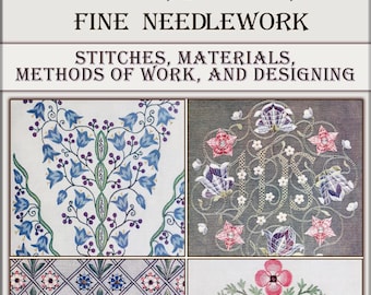 Vintage Embroidery Art Book: Stitches, Needlework Patterns (PDF Download)