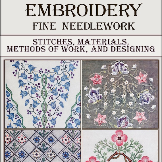 Vintage Embroidery Art Book: Stitches, Needlework Patterns (PDF Download)