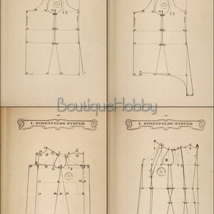 Patrón de costura de ropa interior de lencería vintage victoriana, camisones de corsé, 59 diseños de patrones imagen 3