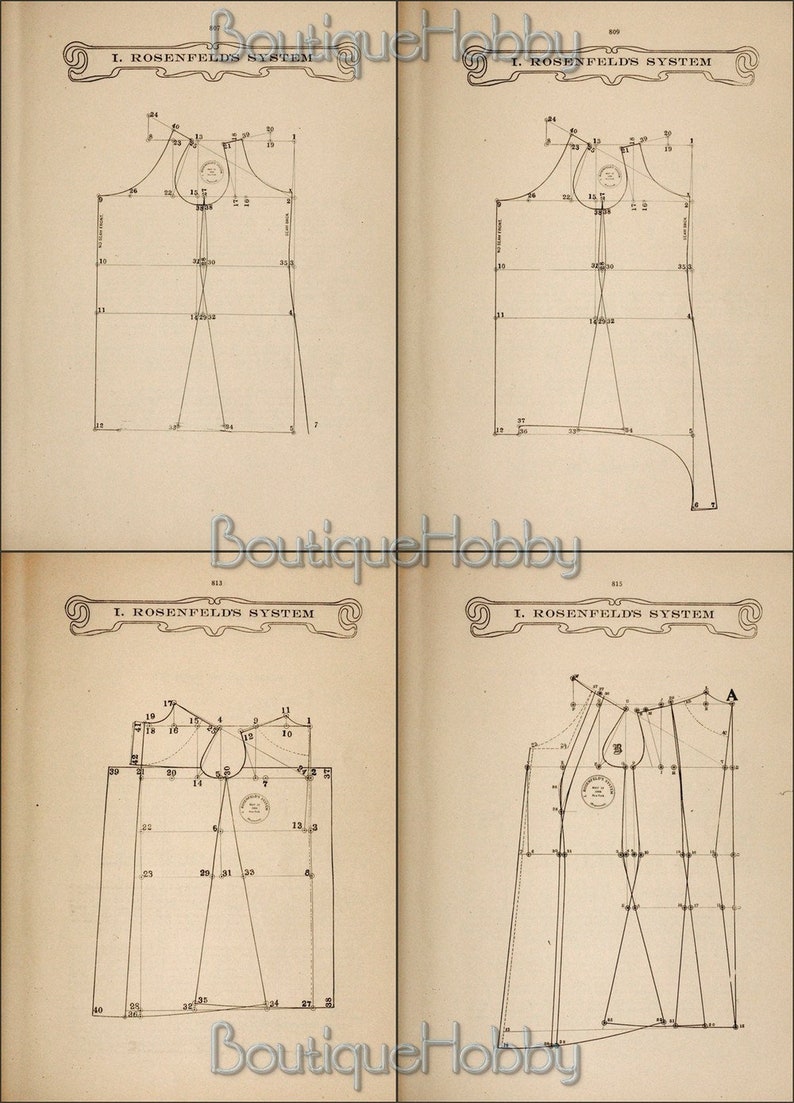 Patrón de costura de ropa interior de lencería vintage victoriana, camisones de corsé, 59 diseños de patrones imagen 3