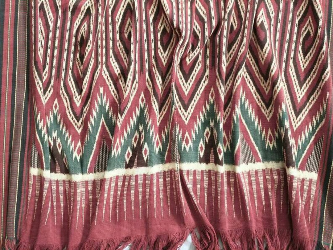 Ethnic Indonesian Sulawesi Ikat Blanket Toraja Natural Dye Etsy