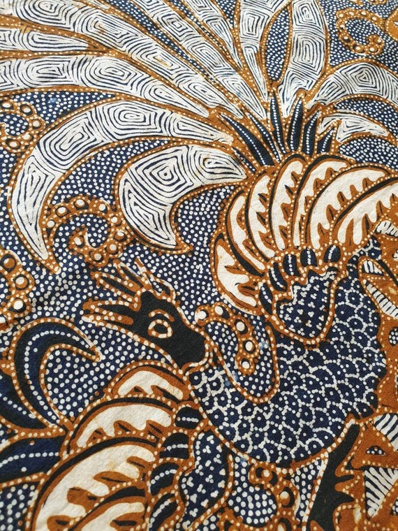 Vintage Indonesian Batik Tulis Fabric Sarong -