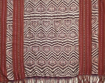 Indonesian Timor Ikat Textile, Biboki Wall Hanging, Boho Natural Dye Blanket