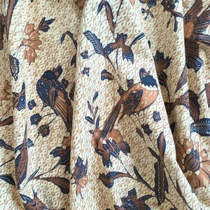 Vintage Indonesian Banyumas Batik Tulis Fabric, Java Sarong Textile, Boho Handmade Wrap, Ethnic Bird Wall Cloth image 7