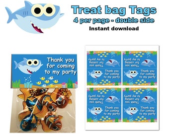 Baby Shark Treat Bags Label V Bucks Chocolate Coins Non Etsy - 