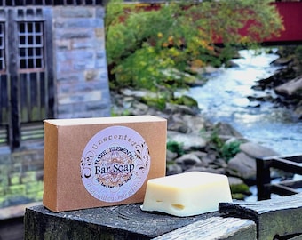 Unscented Bar Soap | Palm Oil Free - Vegan - Kraft Box - Compostable Label - Natural Ingredients -  Pure Essential Oils