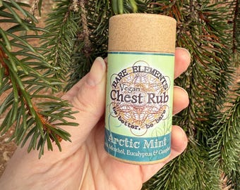 Chest Balm “Arctic Mint” with Menthol, Eucalyptus & Camphor | Vegan - Kraft Tube - Natural Ingredients - Pure Essential Oils