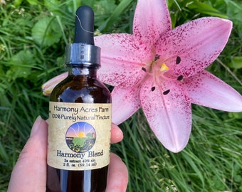 HARMONY BLEND Mushroom Tincture | 2fl oz | Eleven Mushrooms & Herb Blend | Locally and Ethically Sourced