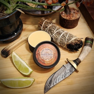 Arcadian Driftwood Beard Balm & After Shave Lotion | Vegan - Kraft Jar - Compostable Label - Natural Ingredients -  Pure Essential Oils