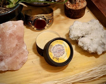 Hair Serum: Detangler & Deep Conditioner w/ Slippery Elm Bark and Marshmallow Root | Vegan - Kraft Jar - Compostable Label - Natural Ingredi